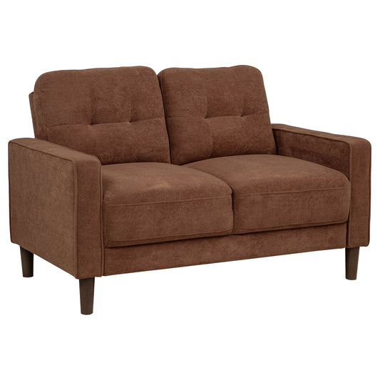 Bowen II Fabric Upholstered Track Arm Loveseat Rust