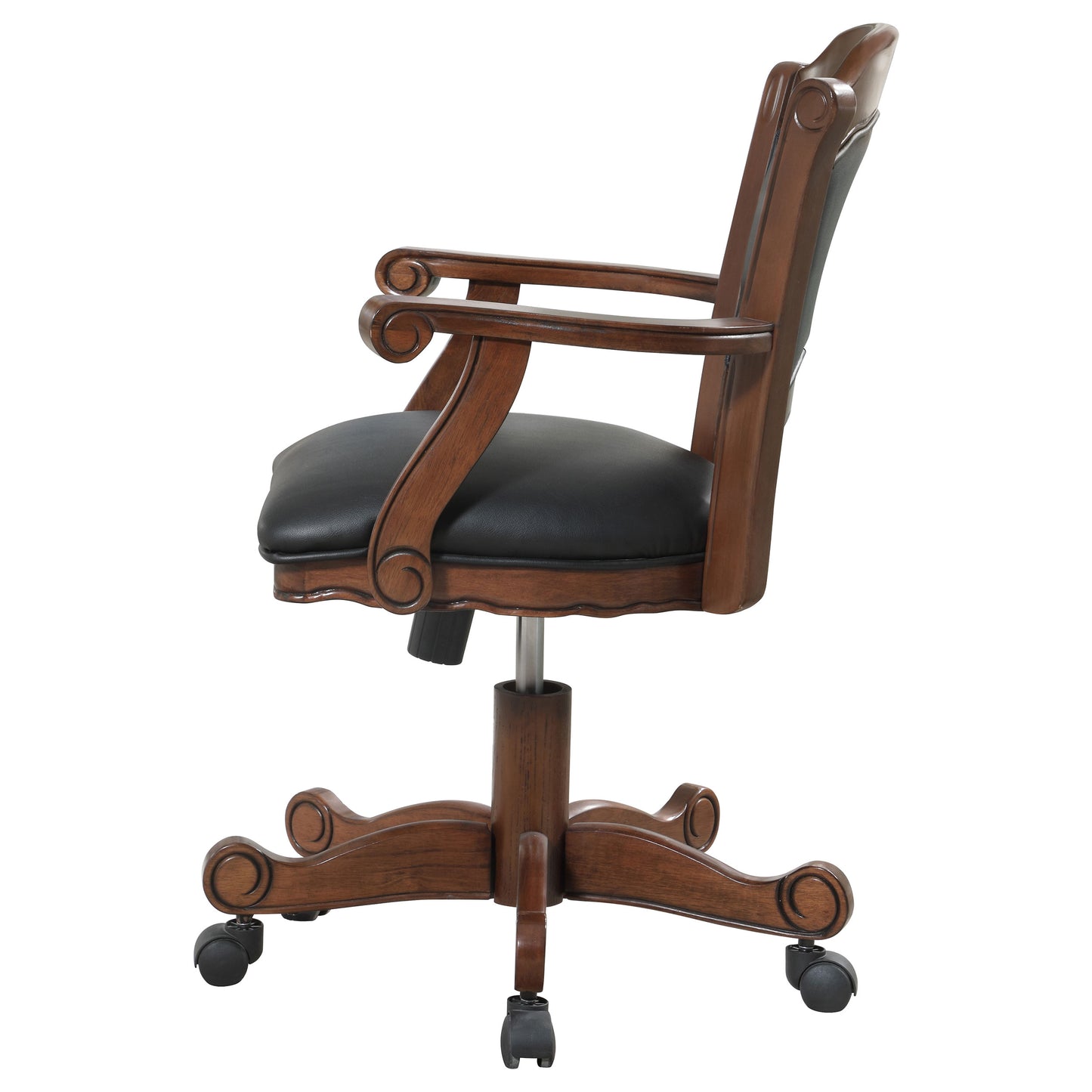 Turk Game Chair with Casters Black and Tobacco