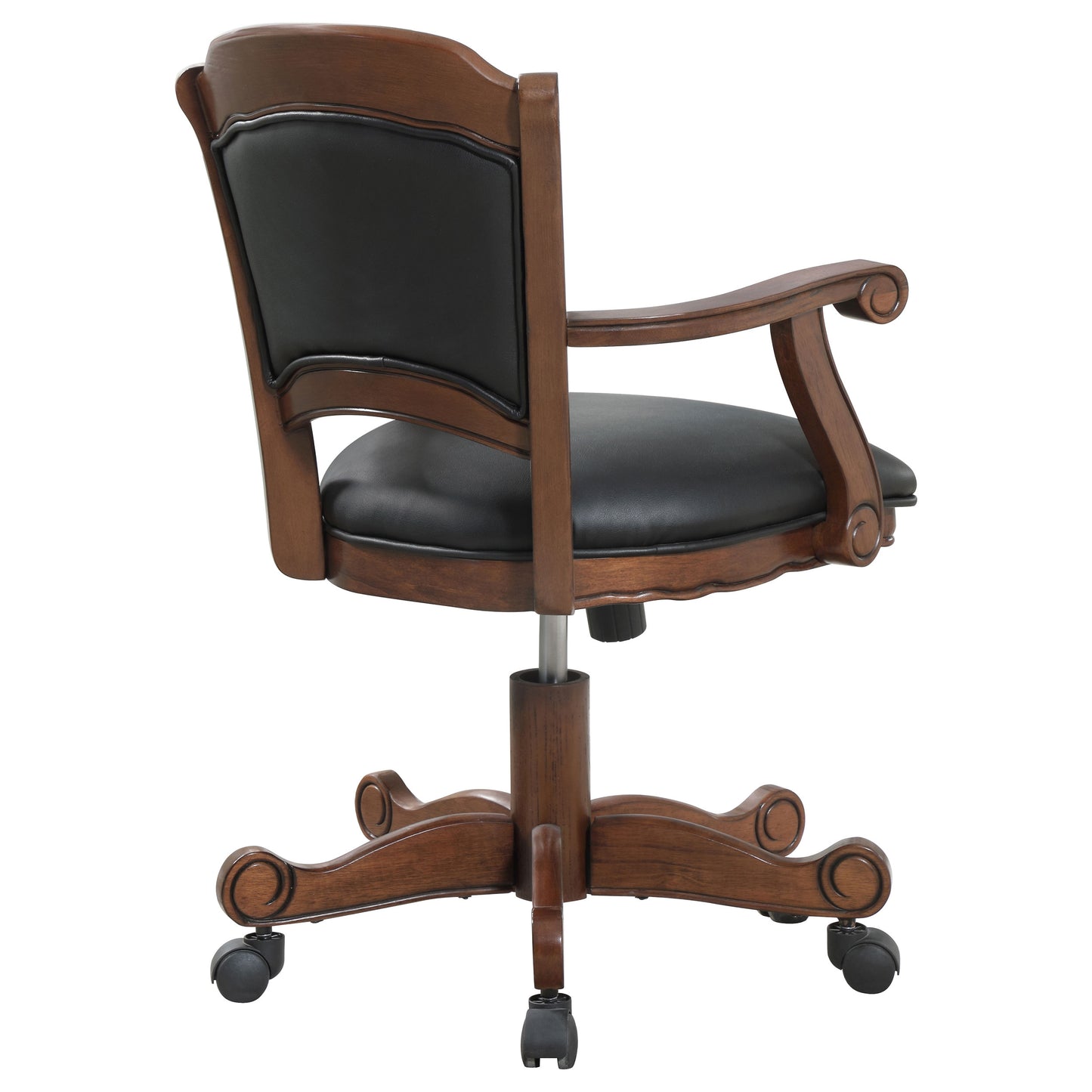 Turk Game Chair with Casters Black and Tobacco