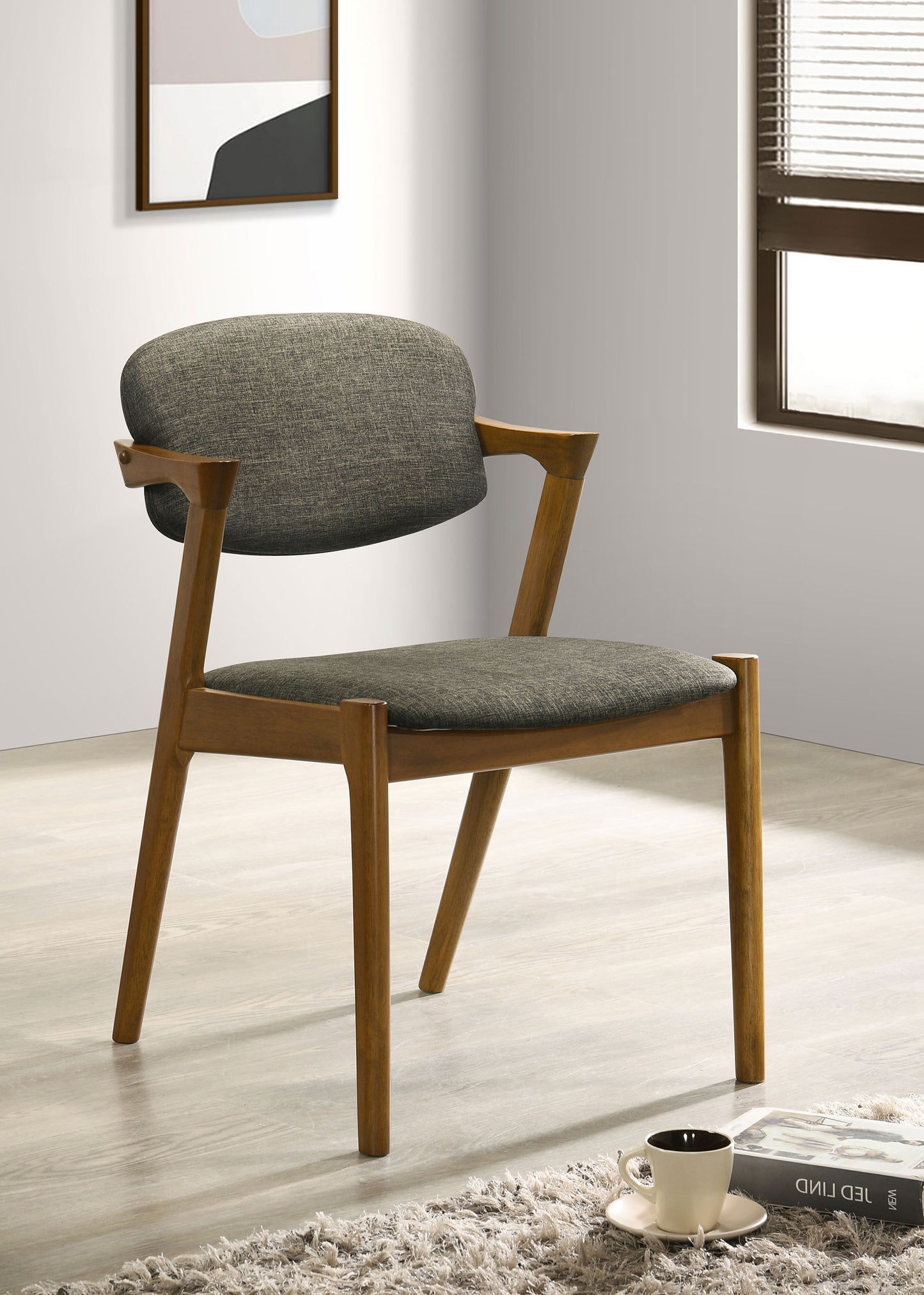 Malone Dining Side Chairs Brown and Dark Walnut (Set of 2)