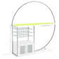 Risley 2-door Circular LED Wine Cabinet White High Gloss