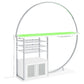 Risley 2-door Circular LED Wine Cabinet White High Gloss