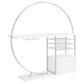 Risley 2-door Circular LED Wine Cabinet White High Gloss