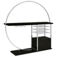 Risley 2-door Circular LED Wine Cabinet Dark Charcoal