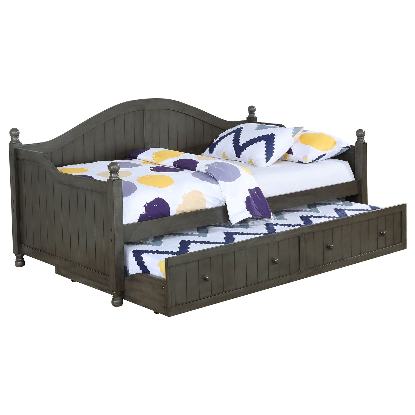 Julie Ann Twin Daybed with Trundle Warm Grey