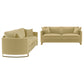 Corliss 2-piece Velvet Upholstered Sofa Set Camel