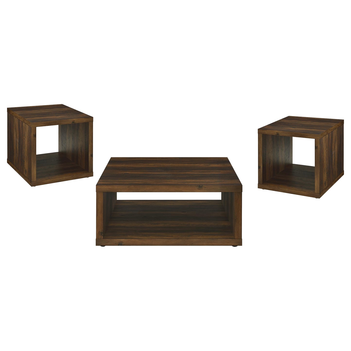 Frisco 3-piece Coffee and End Table Set Dark Pine