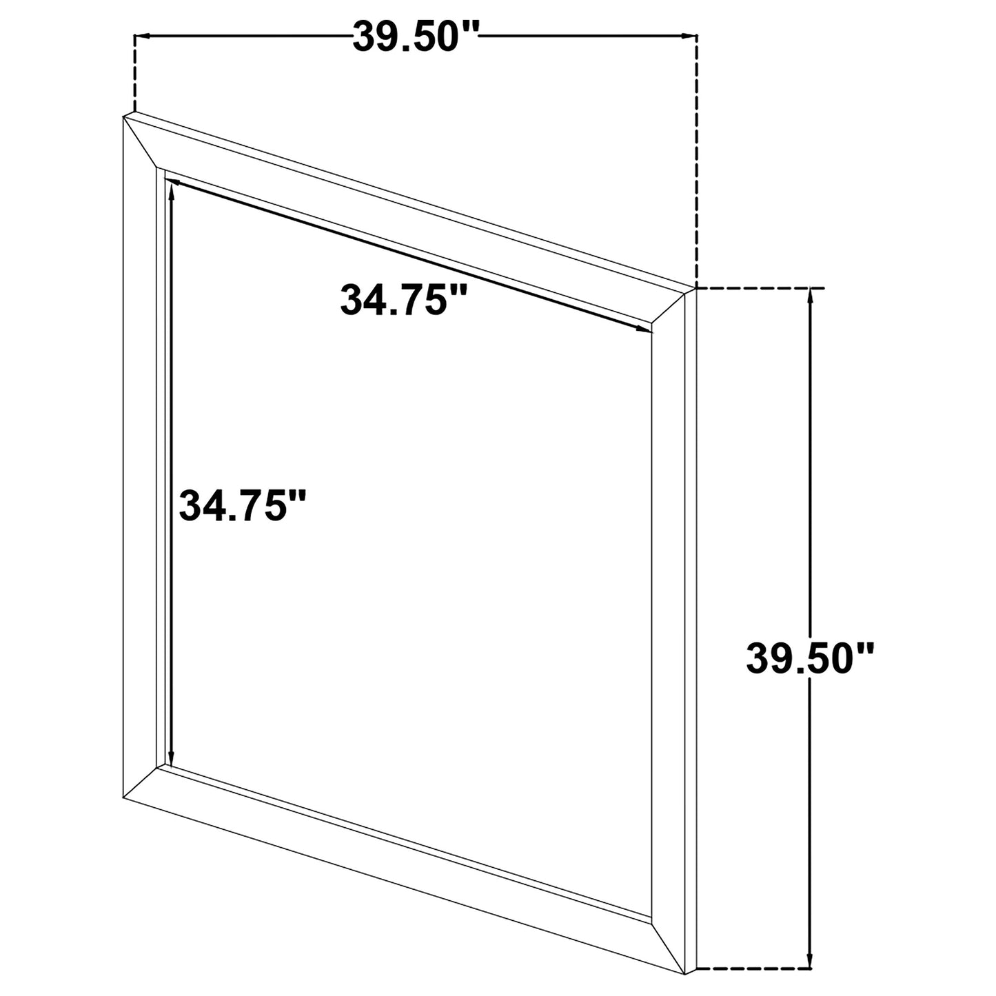 Oakglen Dresser Mirror Weathered Oak