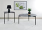 Rosalie 2-piece Round Coffee and End Table Set Grey