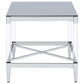 Lindley 2-piece Square Coffee and End Table Set Chrome