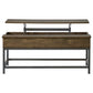 Byers 3-piece Lift Top Coffee and End Table Set Brown Oak