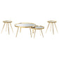 Kaelyn 4-piece Round Coffee and End Table Set Gold