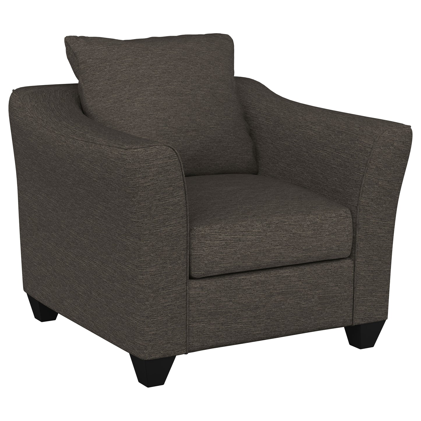 Salizar Upholstered Flared Arm Accent Chair Charcoal Grey