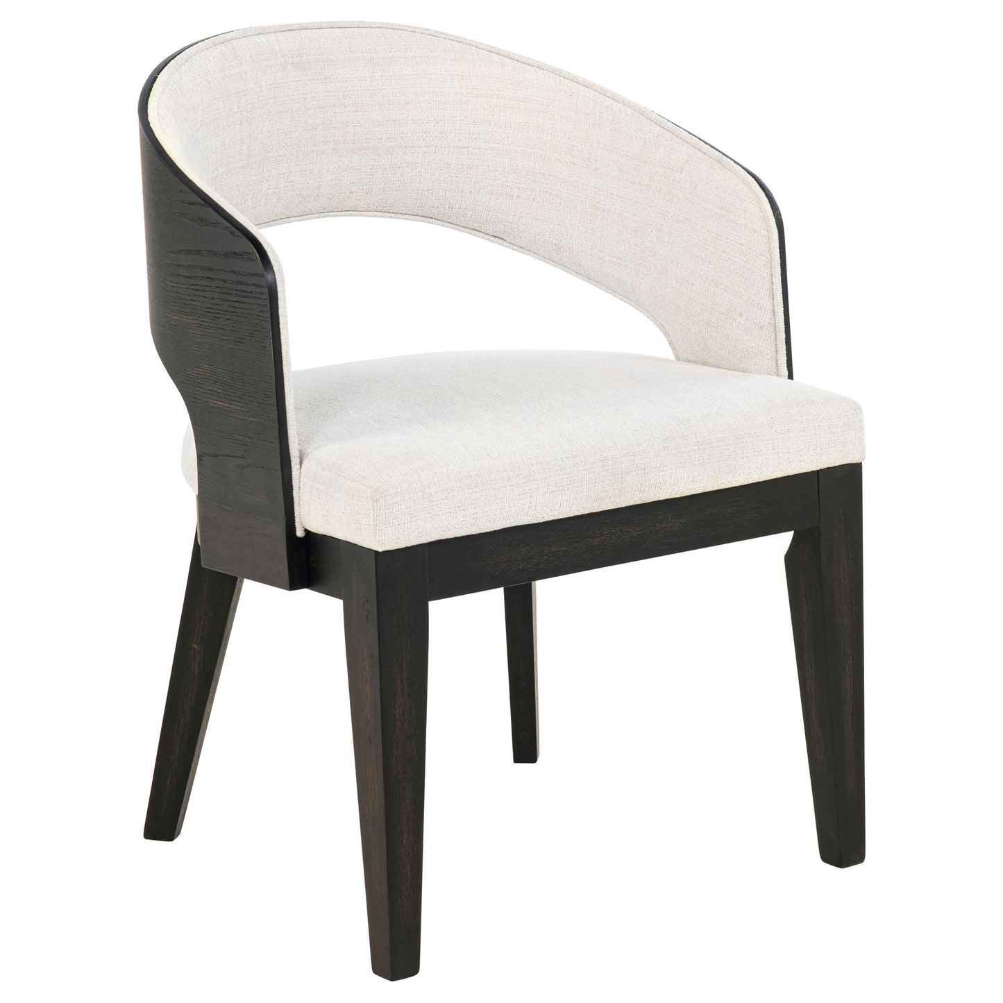 Leandro Upholstered Dining Arm Chair Cream (Set of 2)