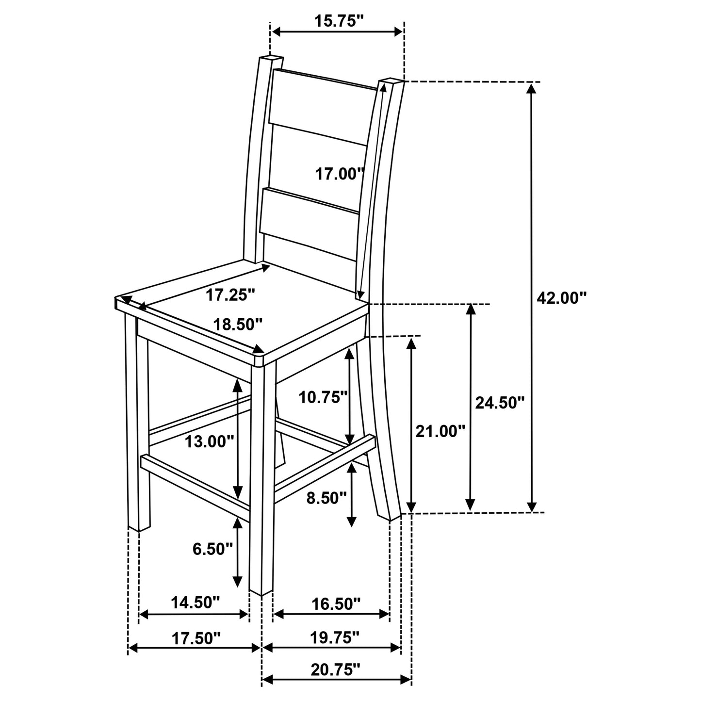 Cardova Counter Height Dining Chair Vineyard Oak (Set of 2)