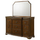 Garland 11-drawer Bedroom Dresser with Mirror Brown Cherry