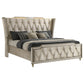 Lorient Eastern King LED Upholstered Bed Ivory and Camel