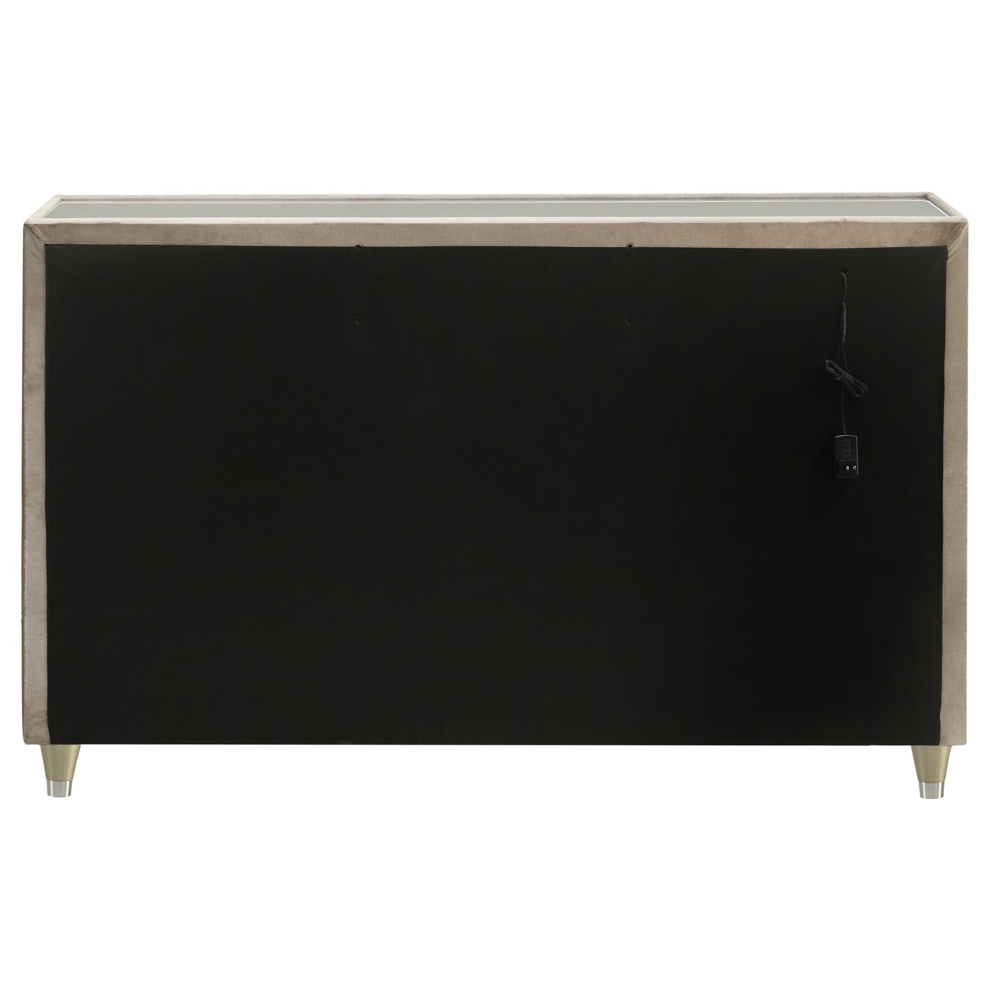 Lorient 8-drawer LED Bedroom Dresser Cabinet Ivory and Camel