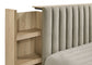 Arielle Queen Bookcase Panel Storage Bed Light Oak