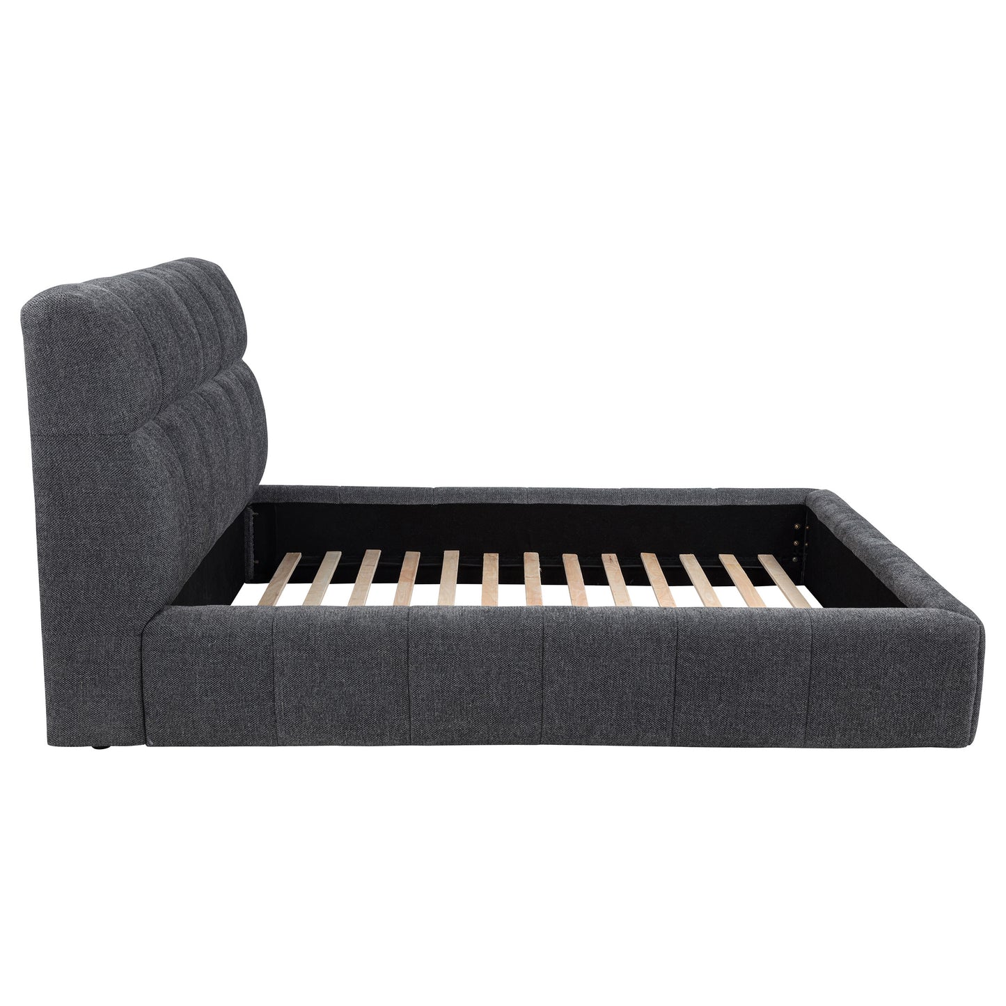 Nollet 48-inch Upholstered Queen Panel Platform Bed Grey