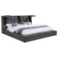 Dreux Upholstered Eastern King Panel Platform Bed Grey