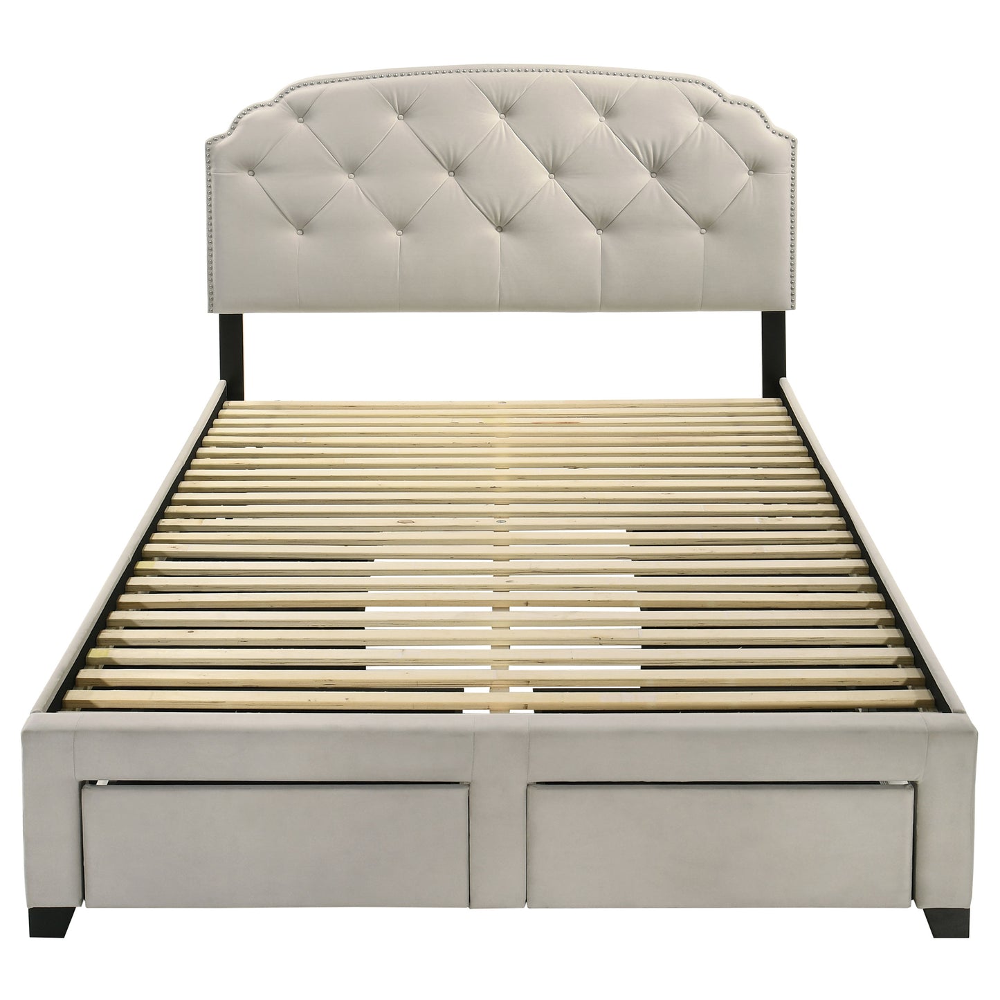 Marianna 4-drawer Upholstered Full Storage Bed Cream