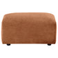 Burnett Chenille Upholstered Ottoman Burnt Orange