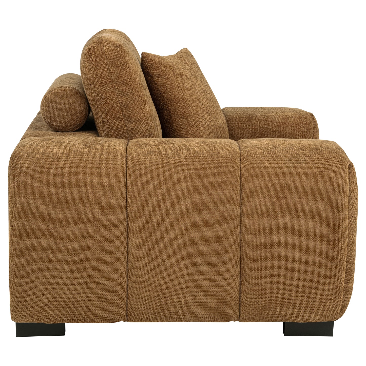 Octavia Upholstered Track Arm Accent Chair Amber