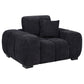 Octavia Upholstered Track Arm Accent Chair Black