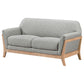 Vaughn Fabric Upholstered Flared Arm Loveseat Grey