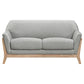 Vaughn Fabric Upholstered Flared Arm Loveseat Grey