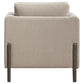 Islington Fabric Upholstered Panel Arm Accent Chair Taupe