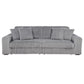 Jacana Corduroy Upholstered Dual Power Chaise Sofa Grey