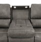 Brickston Triple Power Reclining Sofa Charcoal