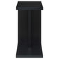 Clower Engineered Wood C-Shaped Sofa Side Table Black