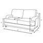 Glenn 3-piece Upholstered Sofa Set Light Grey and Grey
