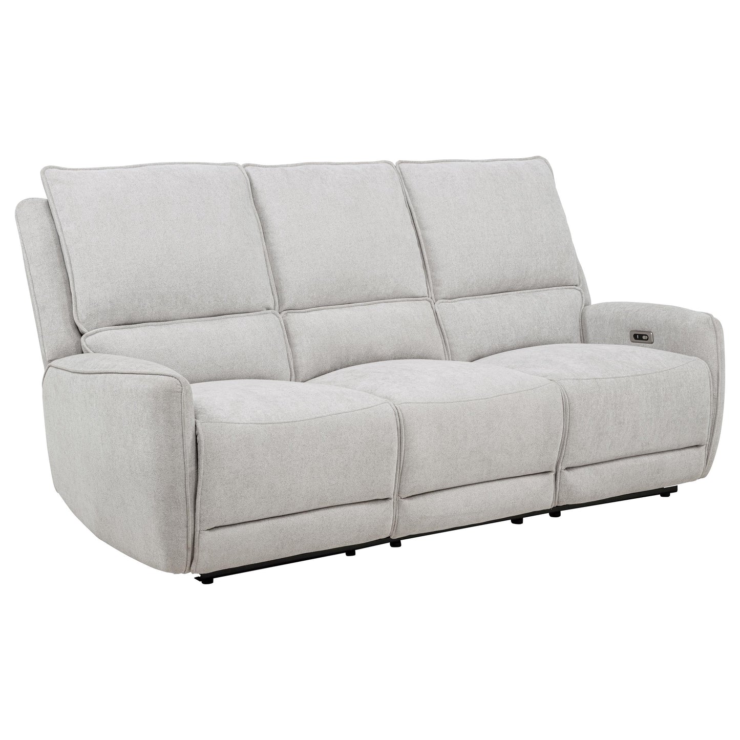 Sylmar Chenille Upholstered Power Reclining Sofa Dove Grey