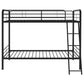 Carson Metal Twin Over Twin Bunk Bed Glossy Black
