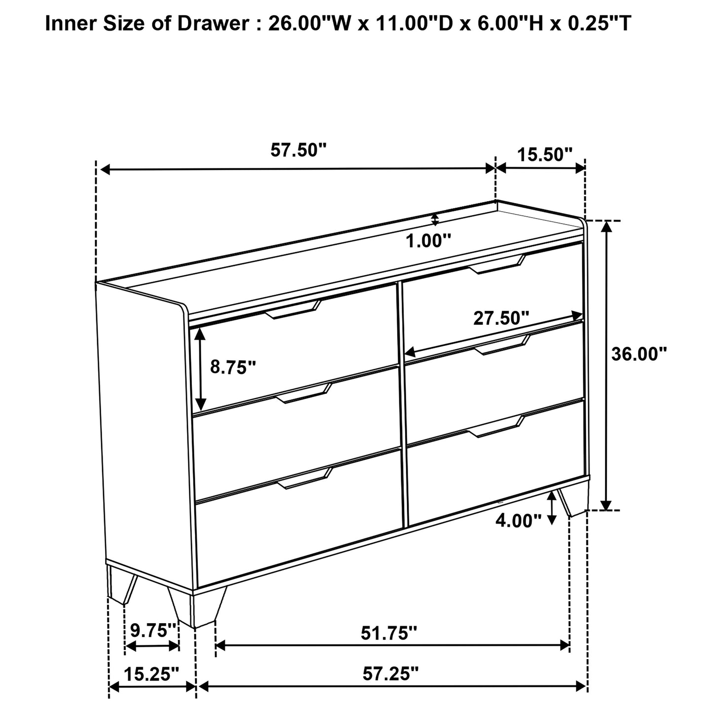 Henderson 4-piece Eastern King Bedroom Set Medium Oak