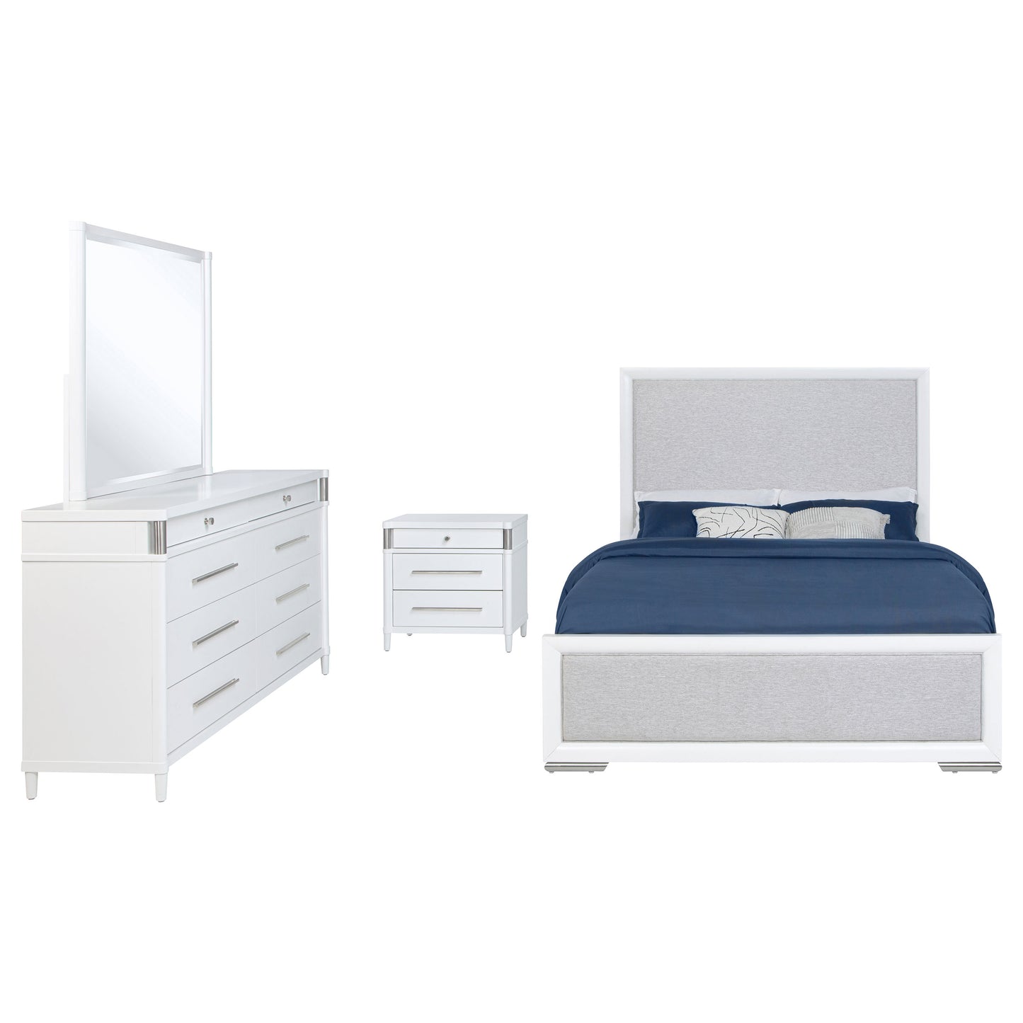 Gracemont 4-piece California King Bedroom Set White