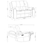 Brickston 3-piece Triple Power Reclining Sofa Set Grey