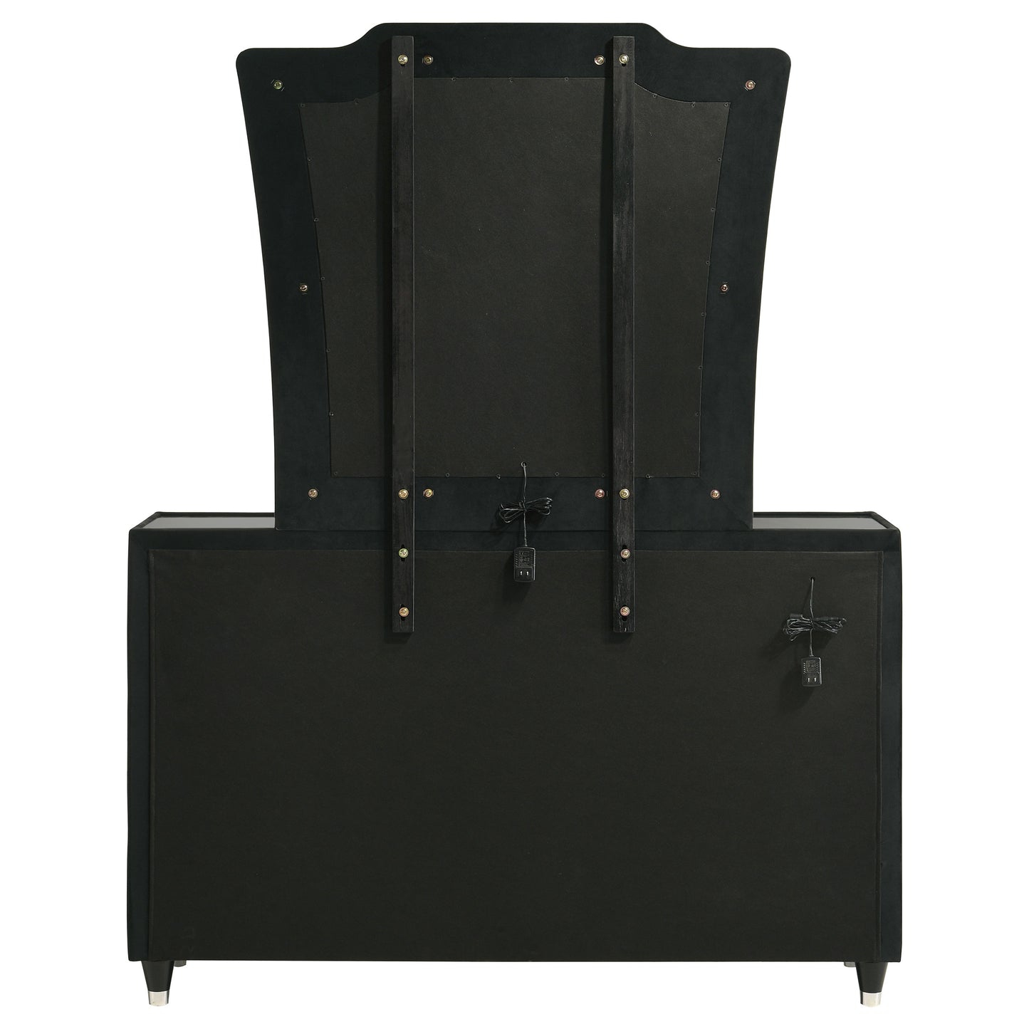 Lorient 8-drawer LED Dresser with Mirror Black