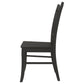 Marbrisa Slat Back Dining Side Chair Matte Black (Set of 2)