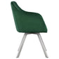 Arika Channeled Back Swivel Dining Chair Green