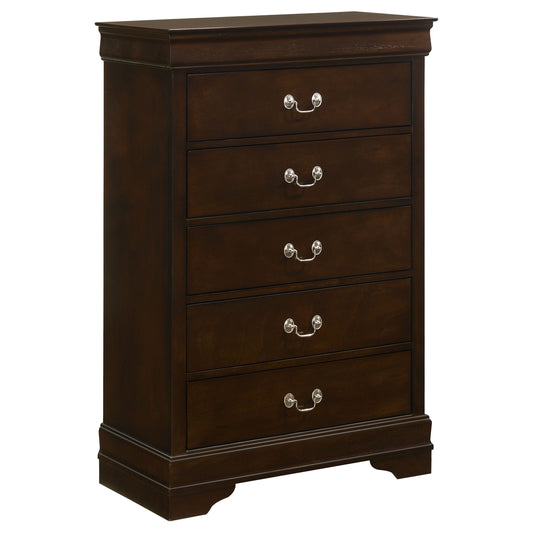 Louis Philippe 5-drawer Bedroom Chest Cappuccino