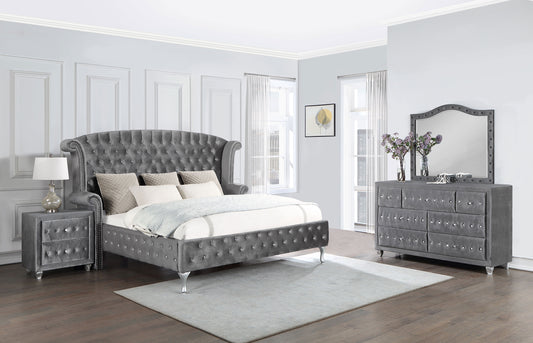 Deanna 4-piece Queen Bedroom Set Grey