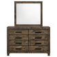 Woodmont 8-drawer Dresser with Mirror Rustic Golden Brown