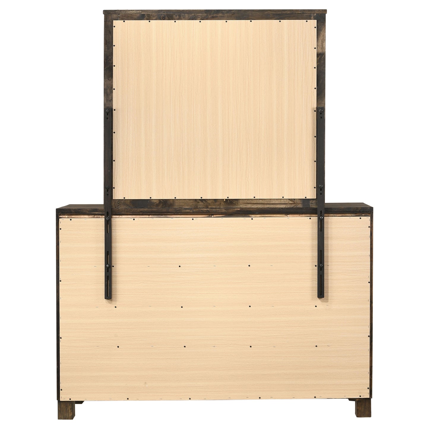 Woodmont 8-drawer Dresser with Mirror Rustic Golden Brown