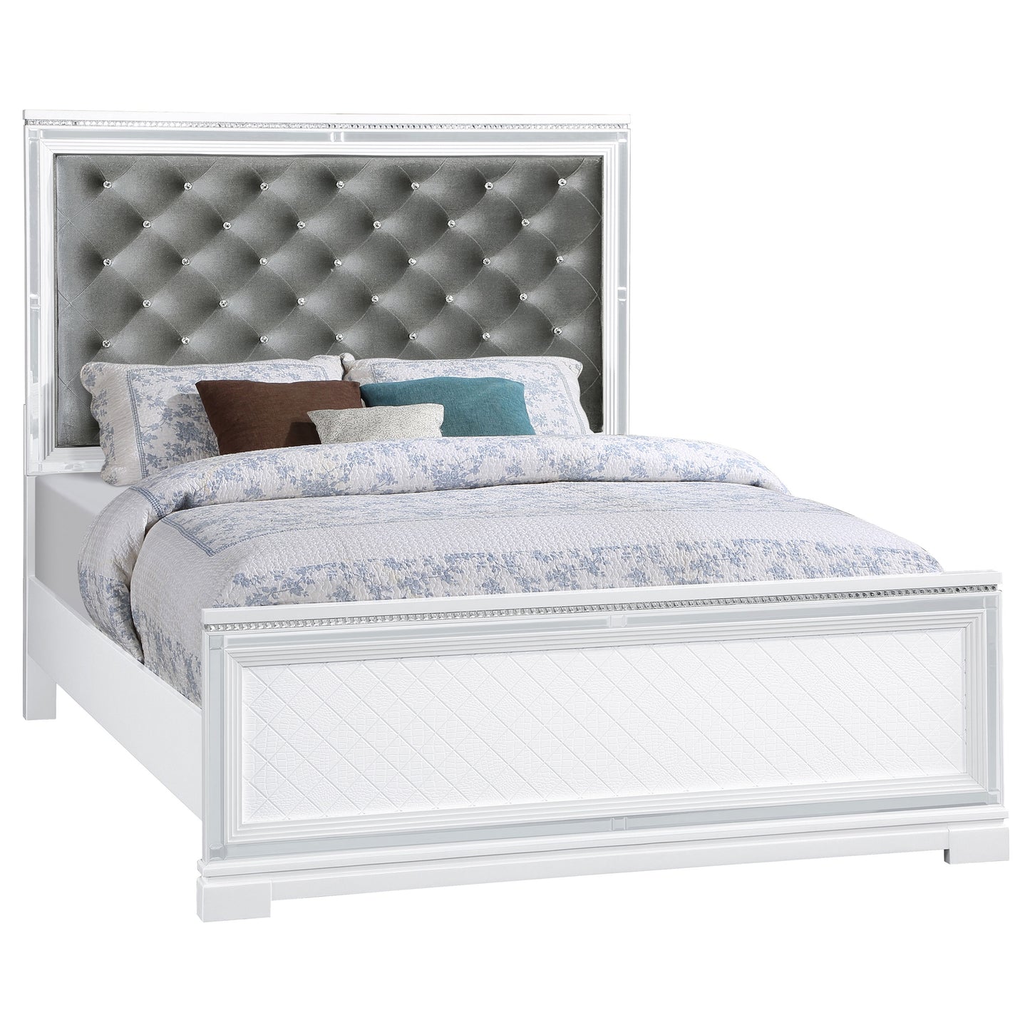 Eleanor Wood Queen Panel Bed White