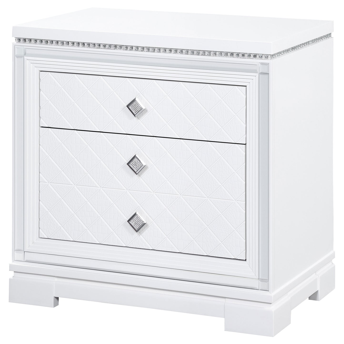 Eleanor Rectangular 2-drawer Nightstand White